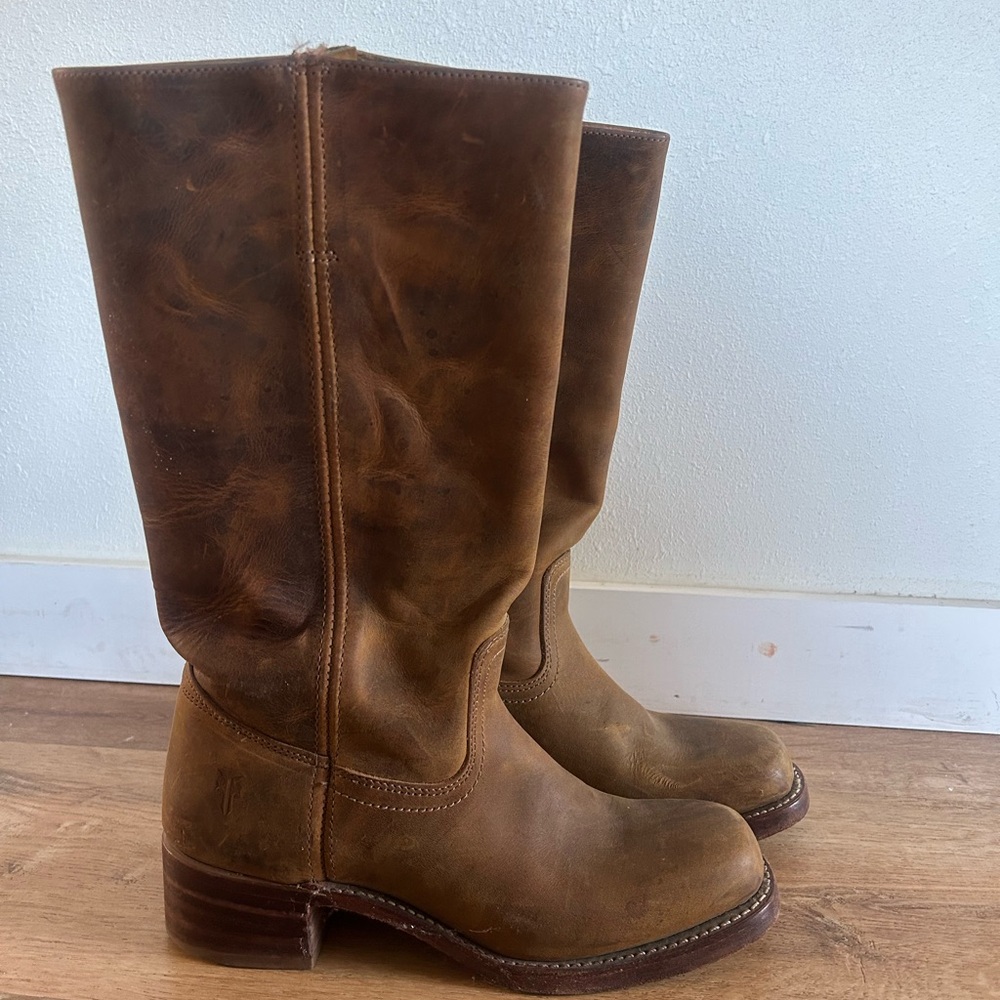 Frye Tan Leather Boots